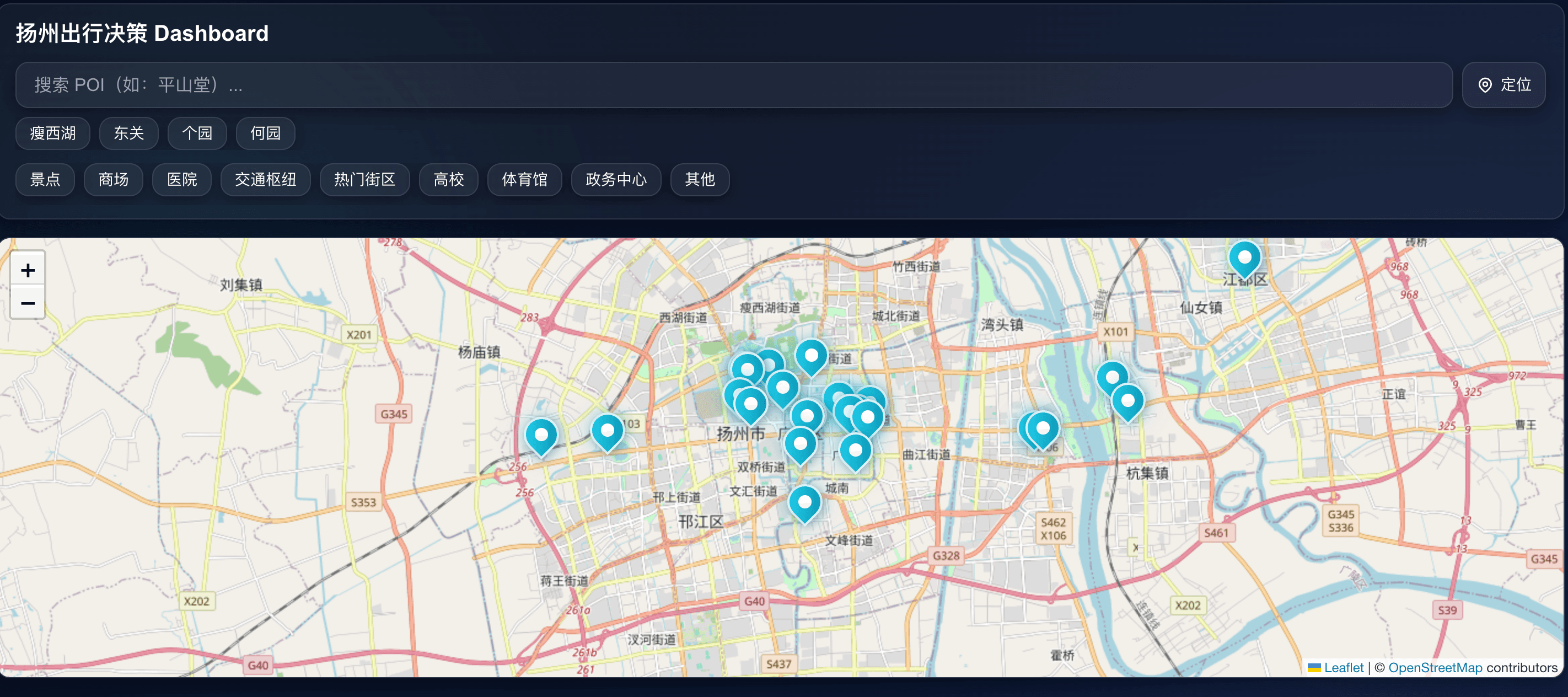 扬州交通决策仪表盘